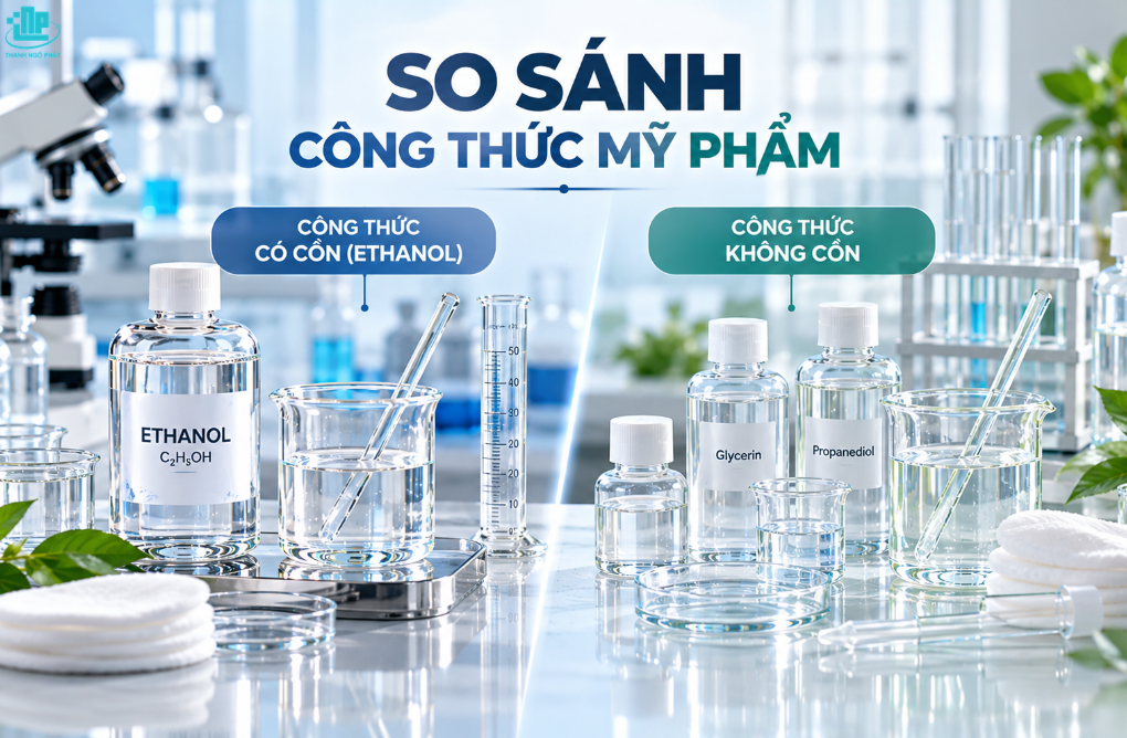 Nước Tẩy Trang Có Cồn Và Không Cồn: Khác Nhau Ở Điểm Nào? 2 So sánh công thức mỹ phẩm