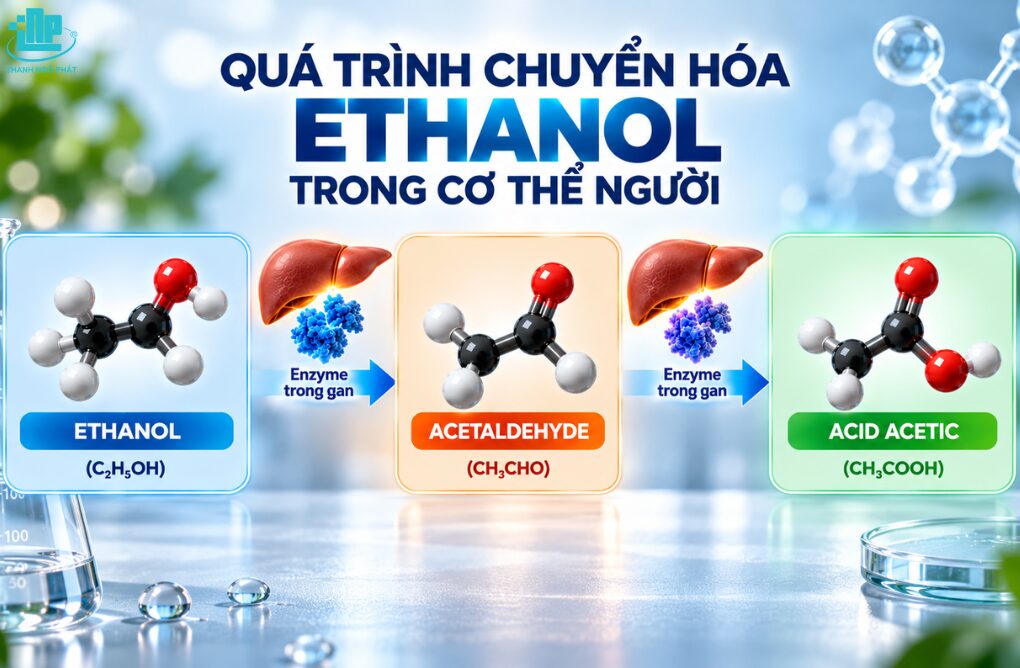 Ethanol có độc không? Sự thật về độc tính và liều lượng an toàn 1 Cơ chế chuyển hóa