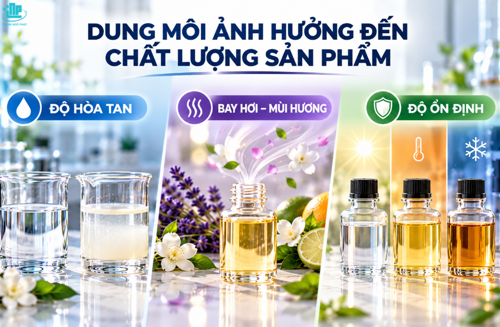 Dung môi ảnh hưởng thế nào đến chất lượng sản phẩm