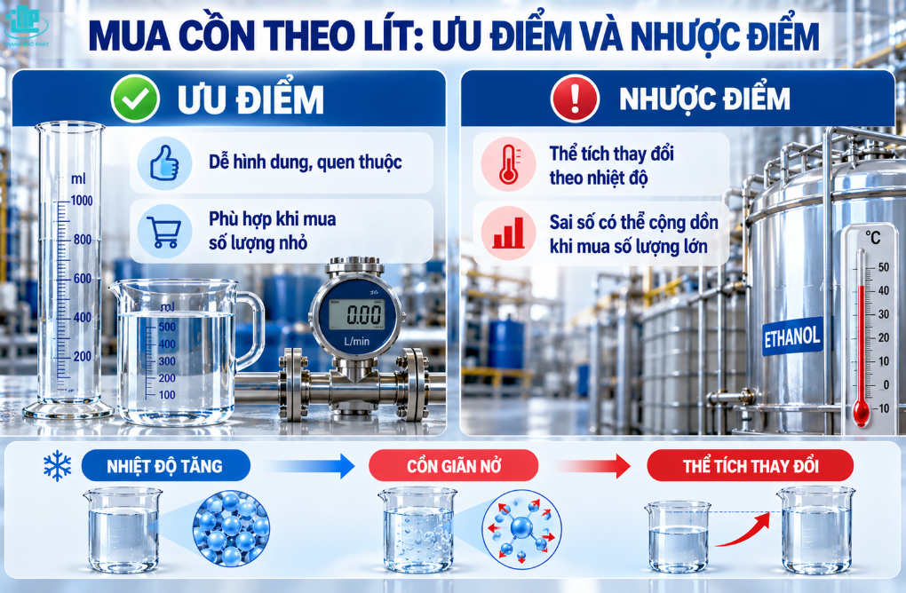 Mua Cồn theo kg hay lít có lợi hơn? Cách quy đổi tỉ trọng chuẩn 3 Mua Cồn theo lít có lợi gì