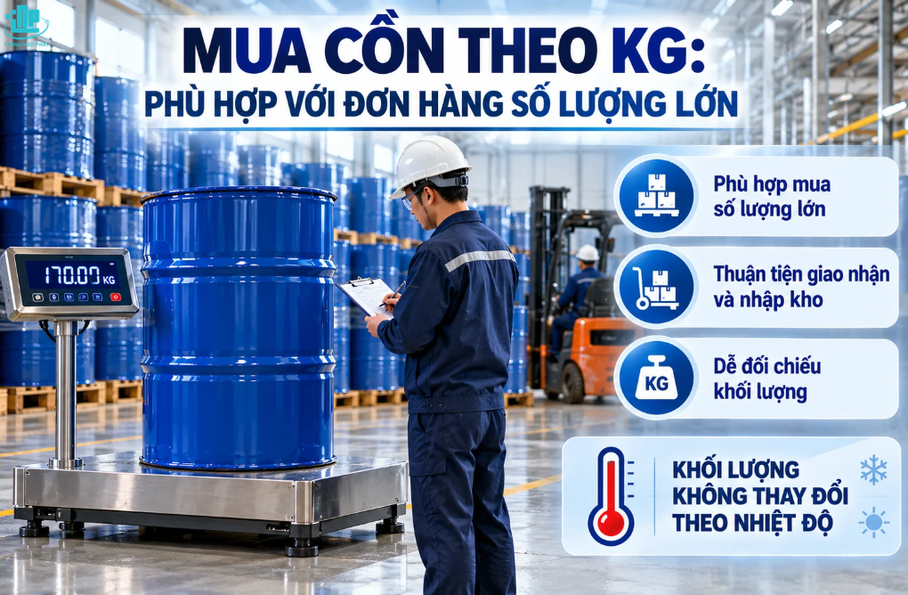 Mua Cồn theo kg hay lít có lợi hơn? Cách quy đổi tỉ trọng chuẩn 4 Mua Cồn theo kg có lợi gì