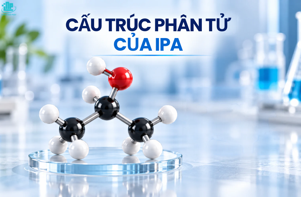 Cồn IPA và Ethanol khác nhau như thế nào? So sánh đặc tính và ứng dụng 1 Cấu trúc phân tử của IPA