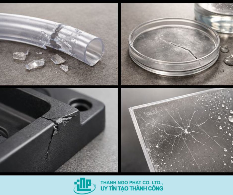 ethanol ảnh hưởng đến nhựa và cao su