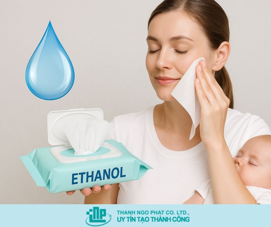 ETHANOL TRONG KHĂN GIẤY ƯỚT CÓ AN TOÀN CHO DA KHÔNG? 3 Ethanol trong khăn giấy ướt