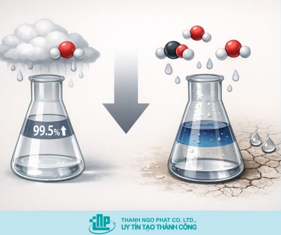 TÍNH HÚT ẨM CỦA ETHANOL KHAN ẢNH HƯỞNG GÌ ĐẾN CHẤT LƯỢNG? 1 tính hút ẩm của ethanol khan