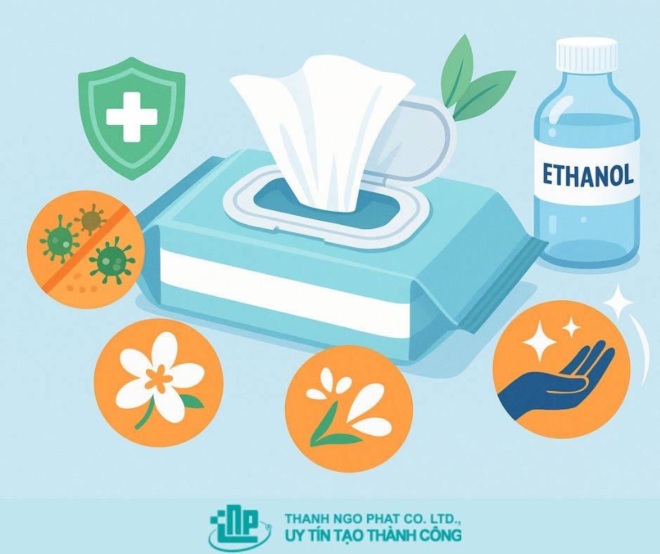 ETHANOL TRONG KHĂN GIẤY ƯỚT CÓ AN TOÀN CHO DA KHÔNG? 2 Lợi ích của ethanol trong khăn giấy ướt