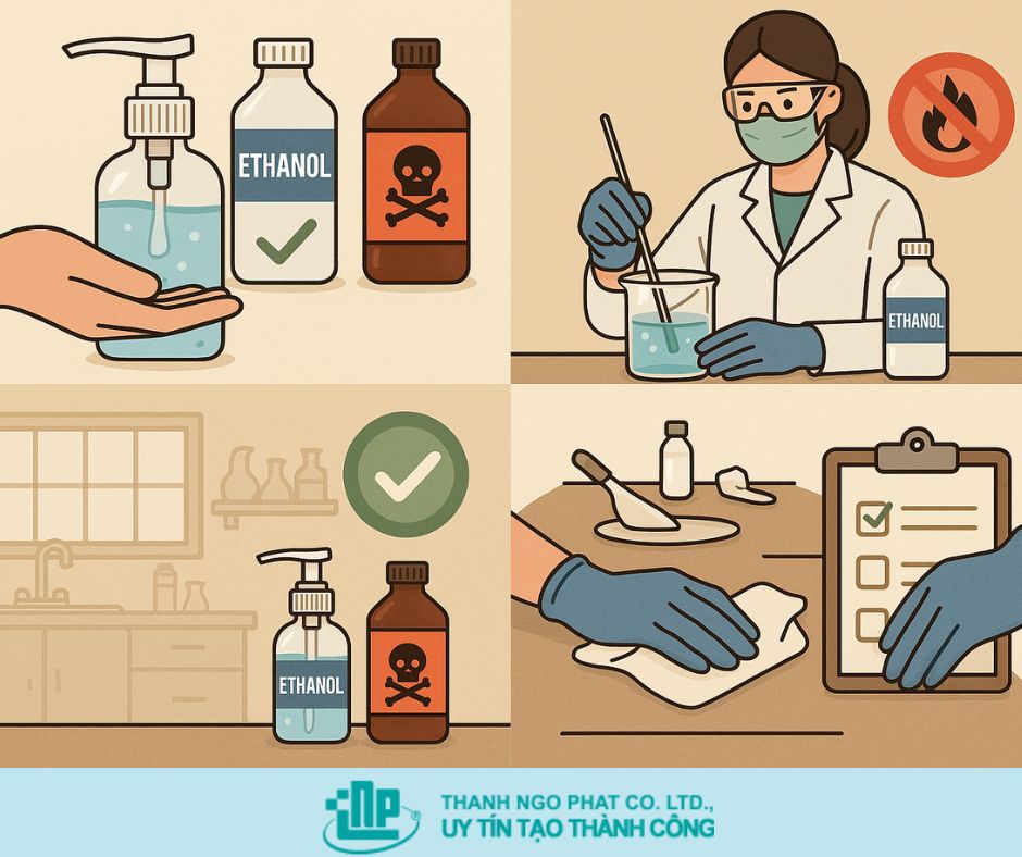 Lưu ý làm gel rửa tay từ ethanol