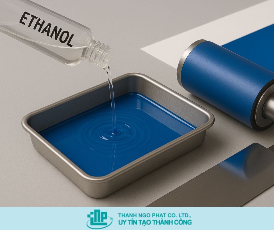 ethanol làm dung môi cho sơn và mực 
