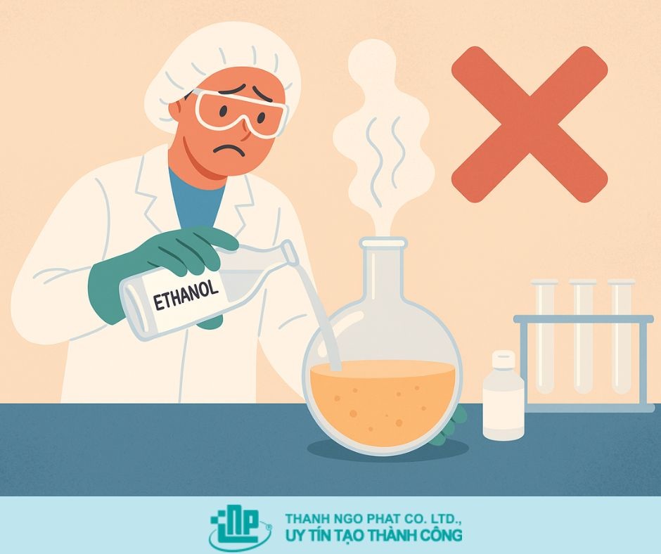5 SAI LẦM THƯỜNG GẶP KHI SỬ DỤNG CỒN TRONG SẢN XUẤT VÀ CÁCH KHẮC PHỤC 2 sử dụng cồn quá mức cần thiết