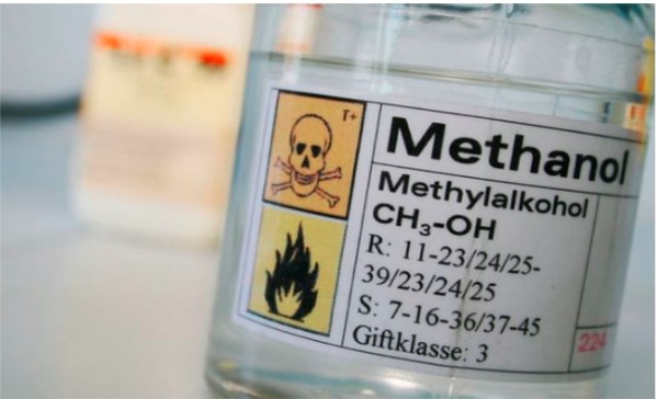 Cồn công nghiệp methanol gây hai khi tiếp xúc