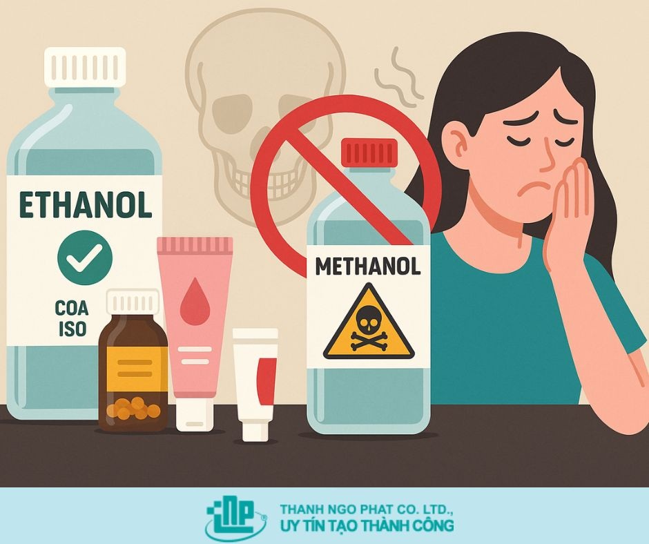 5 SAI LẦM THƯỜNG GẶP KHI SỬ DỤNG CỒN TRONG SẢN XUẤT VÀ CÁCH KHẮC PHỤC 1 sử dụng cồn không đạt chuẩn