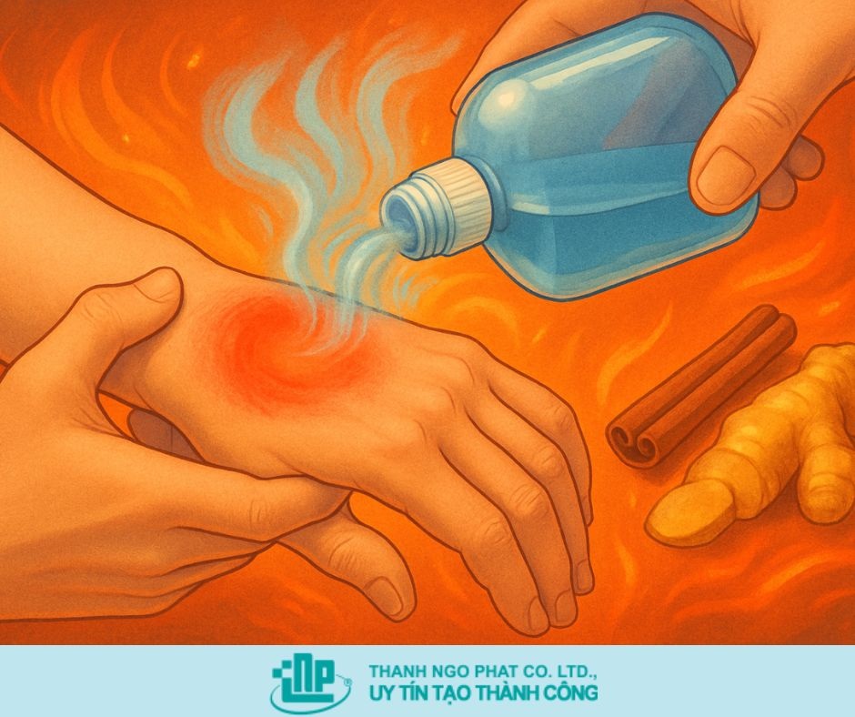 cồn 90 độ trong dầu xoa bóp