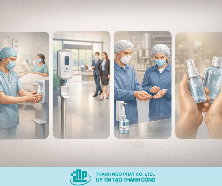 ethanol trong sản xuất nước rửa tay khô