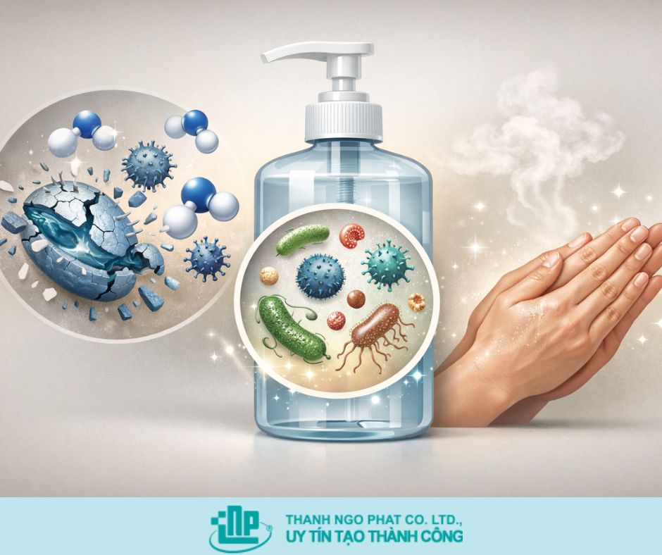 vai trò của ethanol trong sản xuất nước rửa tay khô