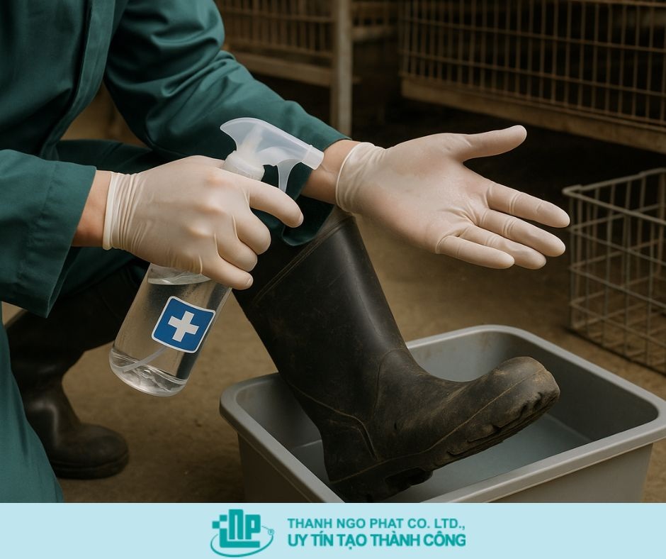 ethanol 70 độ trong vệ sinh chuồng trại